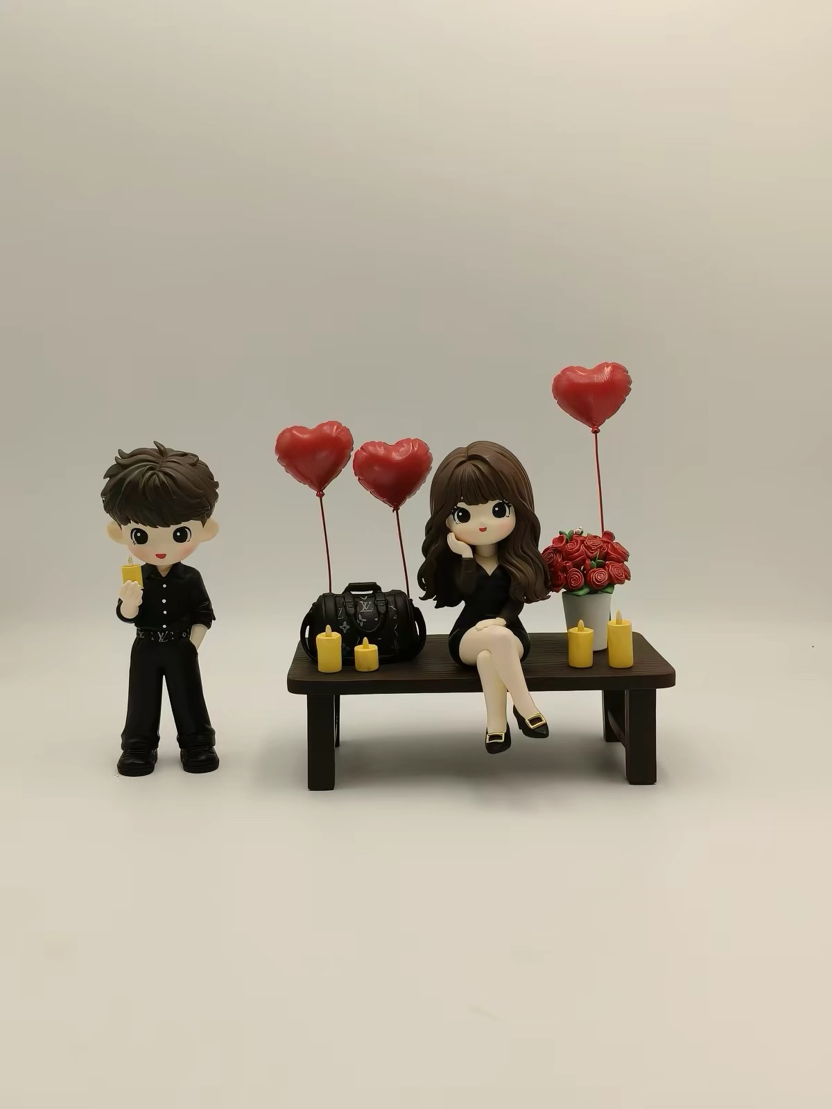 Custom couple scene used as visual reference